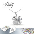 Destin bijoux cristal de Swarovski vente quatre pendentif feuille